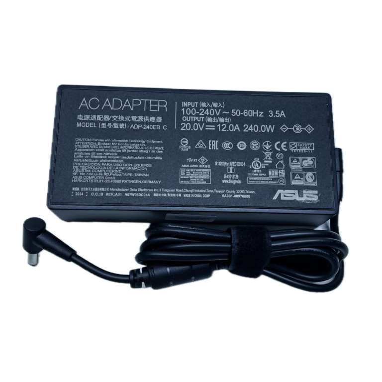 ASUS 240W original laptop charger adapter with 3.7mm pin connector for gaming laptops
