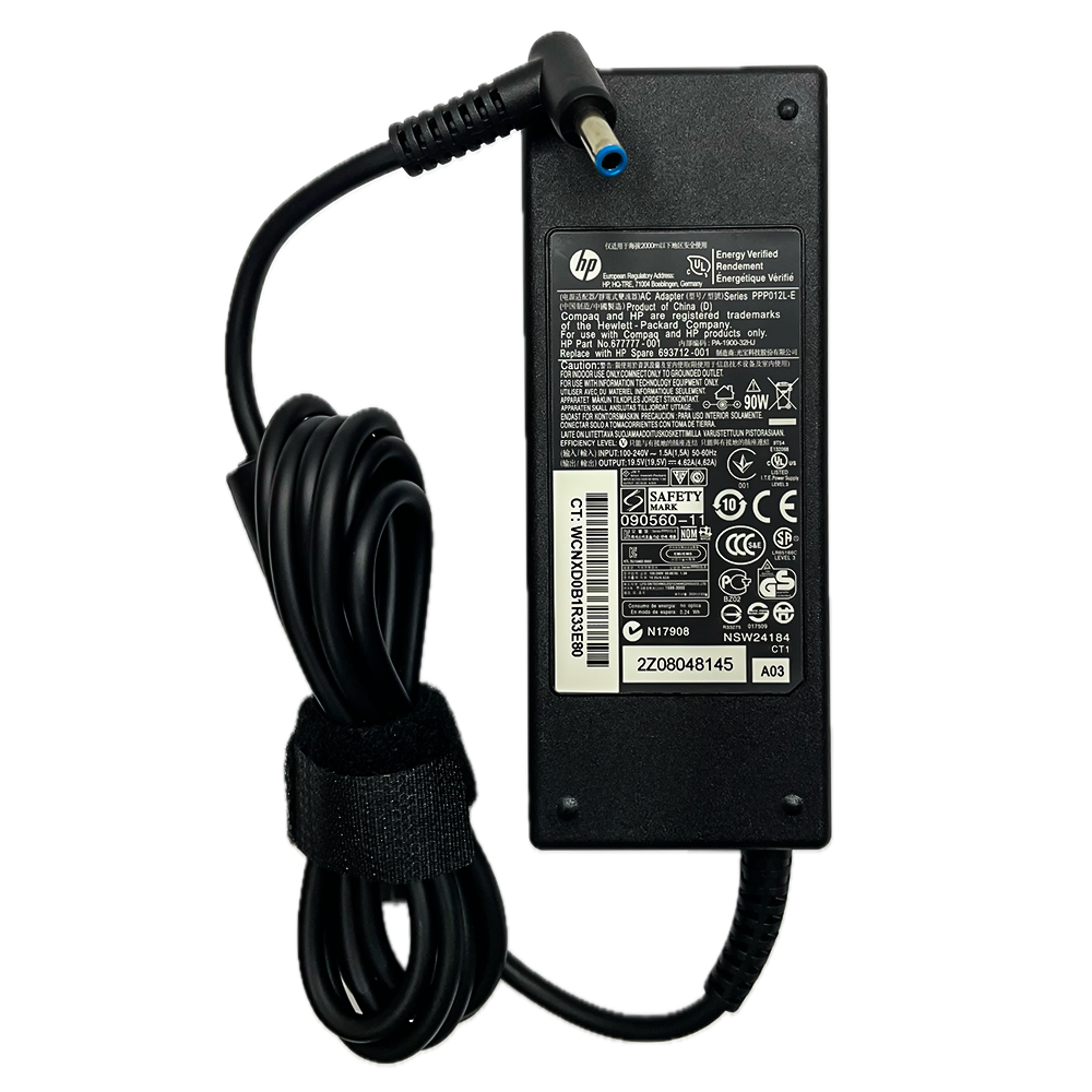H 19.5V4.62A 90W 4.5_3.0-1 HP 90W original laptop charger adapter with blue pin 4.5×3.0mm and 19.5V 4.62A output