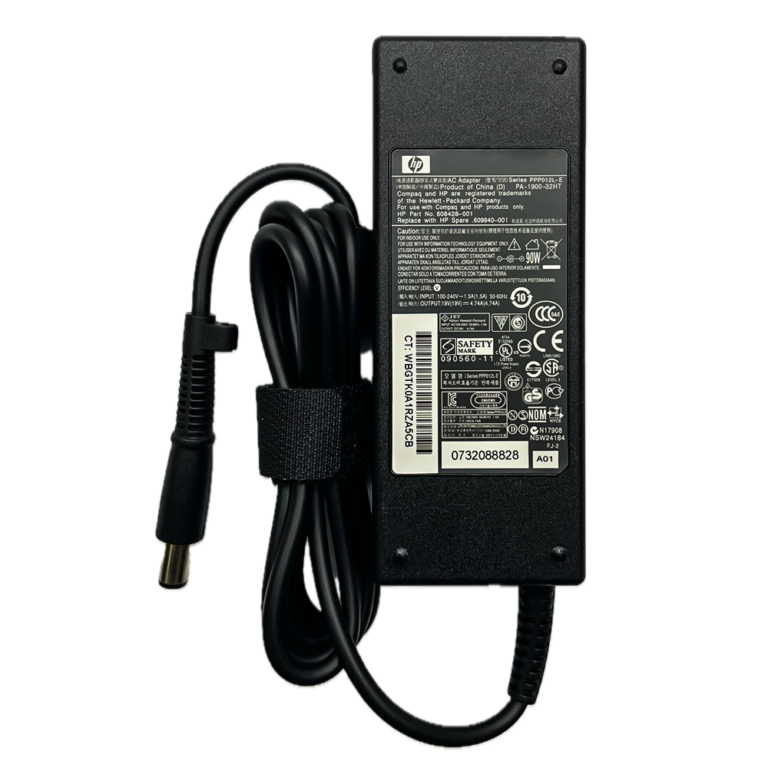 HP 90W laptop charger adapter with big 5.0mm pin connector, 19.5V 4.74A power supply