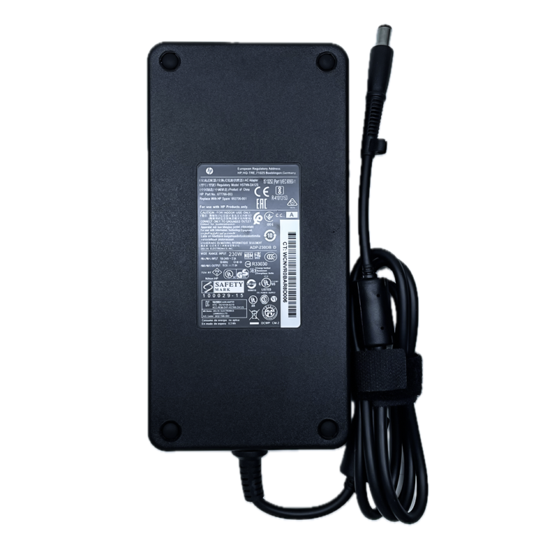 HP 230W laptop charger adapter with 7.4x5.0mm pin connector, 19.5V 11.8A power supply