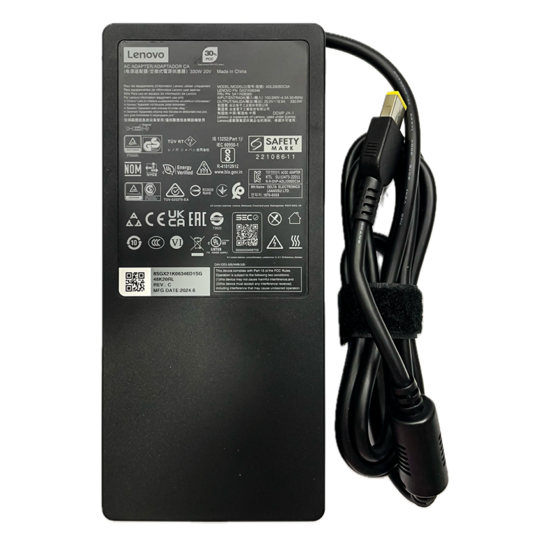 Lenovo 330W USB-C laptop charger adapter with Type-C connector, 20V 16.5A ultra high-power supply