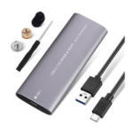 M.2 Portable SSD Enclosure – NVMe & SATA USB 3.1 External Case for Laptop & PC